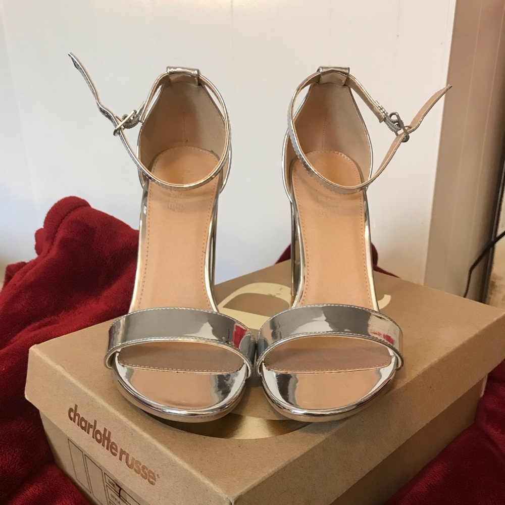 Silver Chunky Heels
